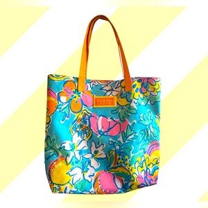 LILLY PULITZER x Estee Lauder Summer Tote Bag In Bright Neon Colors